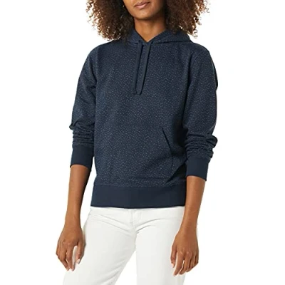 Afbeelding van Amazon Essentials Women&#039;s Fleecetrui met capuchon (verkrijgbaar in grote maten), Marineblauw Jachtluipaard, S