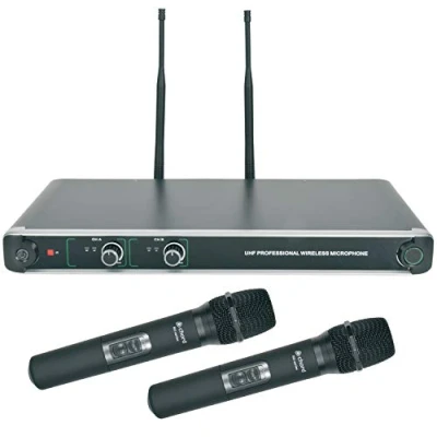 Afbeelding van Chord Draadloos Dual Handheld Microfoon Systeem UHF