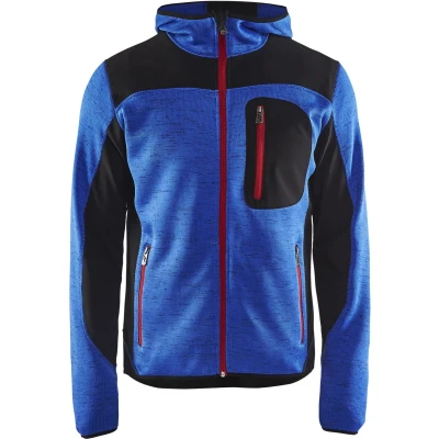 Afbeelding van Blaklader Gebreid vest met softshell 4930 2117 Korenblauw/Zwart