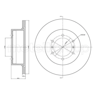 Afbeelding van Remschijf METELLI 23 0464