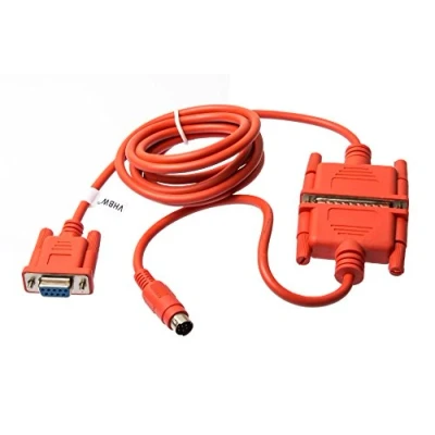 Afbeelding van vhbw PLC programmeerkabel RS232, RS422, mini DIN compatibel met MITSUBISHI Melsec FX, FX0N, FX1N, FX2N, FXOS, FX1S, A serie