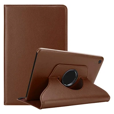 Afbeelding van Cadorabo Tablet Hoesje geschikt voor Samsung Galaxy Tab S5e (10.5 inch) in PADDESTOEL BRUIN Beschermhoes ZONDER auto Wake Up, met stand functie en elastische band sluiting Book Case Cover Etui