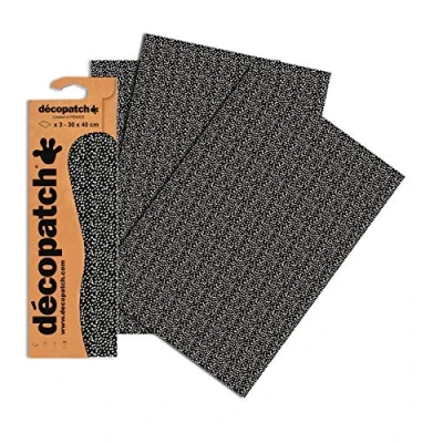 Afbeelding van Decopatch Papier No. 743 (zwart wit stippen, 395 x 298 mm) 3 pack