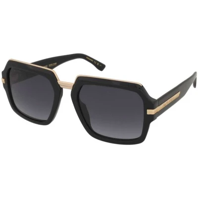 Afbeelding van Dsquared2 Uomo D2 0159/S 807/9O Occhiali da sole Acetato Nero Grigio Squadrata Normale Sfumato