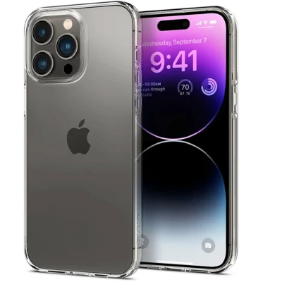 Afbeelding van Apple iPhone 14 Pro Hoesje Siliconen en TPU (zacht) Spigen Softcase/Backcover Transparant Telefoonhoesje