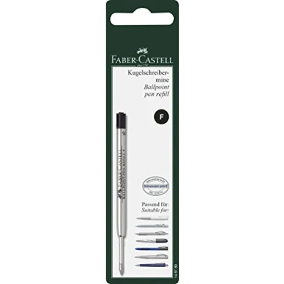 Afbeelding van 5x Vullling Faber Castell Hexo balpen, F, Zwart op blisterkaart