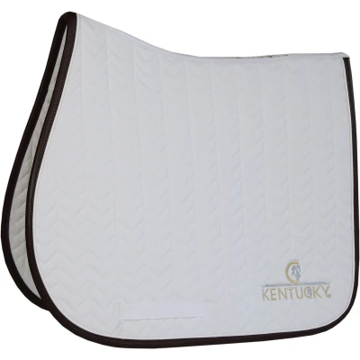 Afbeelding van Kentucky Zadeldekje Full Wit Vegan Leder Springen Zadeldoek