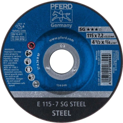Afbeelding van PFERD 62211626 Sg Steel Afbraamschijf gebogen Diameter 115 mm Boordiameter 22.23 10 stuk(s)