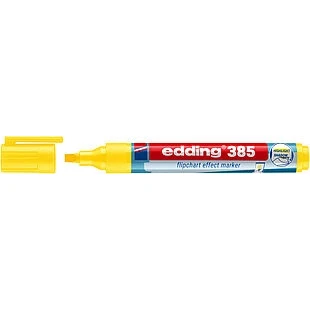 Afbeelding van edding 385 flipchart effect marker geel 10 stuks navulbaar voor flipcharts