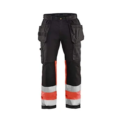 Afbeelding van Blaklader 1558 Reflecterende Werkbroek Stretch Zwart/Rood