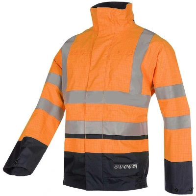 Afbeelding van Sioen 9396 Jibou jas Oranje / blauw, maat EEL