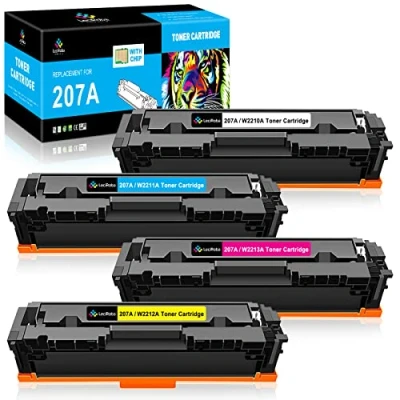 Afbeelding van LeciRoba 207a voor HP 207x zwart en kleur toner, tonercartridge multipack, W2210X W2210A, Gebruik met Color Laserjet Pro M255dw M255nw, MFP M283fdw M283fdn M282nw (met chip,