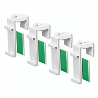 Afbeelding van Klembeugel voor duo rolgordijn, mini ZONDER boren, verstelbaar van 1,5 tot 2 cm, paar, inclusief zelfklevende pads