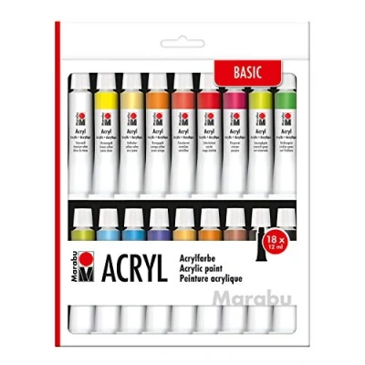 Afbeelding van Marabu Acryl Basic Acrylverf 12 ml 18 stuk(s)