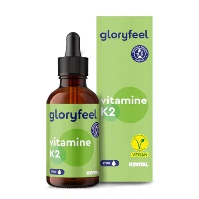 Afbeelding van Vitamine K2 MK7 Druppels, 50 ml, Hoge dosis 200 mcg per 10 Ondersteuning van Kraakbeen en Botten, Premium MK 7 Menaquinone inhoud 99,97% All Trans Geproduceerd in Duitsland