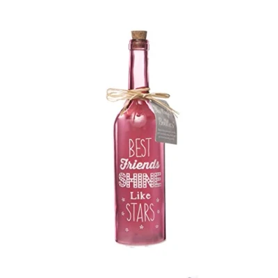 Afbeelding van Starlight Bottles Best Friends, glas, rood, 6,7 x 29,5 cm