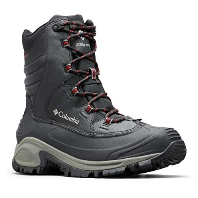 Afbeelding van Columbia Bugaboot III Snowboots, Heren, Maat: 40.5, Black/bright red Textiel/ synthetisch