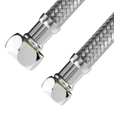Afbeelding van VARIOSAN flexibele slang 17536, 3/8&quot; ÜWM x 1/2&quot; ÜWM, 300 mm, roestvrijstalen mantel, DVGW gecertificeerd, drinkwater, pantserslang