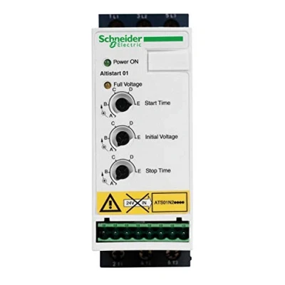 Afbeelding van Schneider electric altistart 01 softstarter 3f 380 415v 50 60hz 4kw 9a bij 40 graden gestuurde fasen 2 ats01n209qn