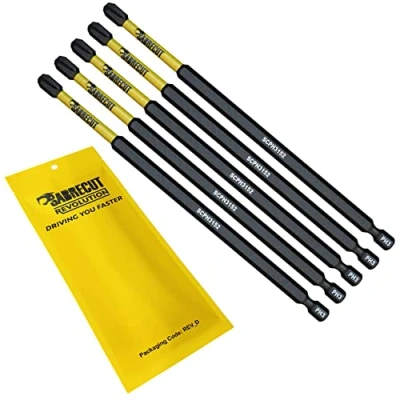 Afbeelding van 5 x SabreCut SCPH3152_5 152mm PH3 Magnetische slagschroevendraaier Driver Bits Set Phillips Heavy Duty Compatibel met Dewalt Milwaukee Bosch Makita en meer