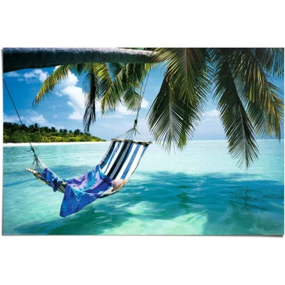 Afbeelding van Reinders! Poster Hangmat aan het strand