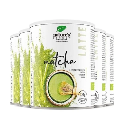Afbeelding van Nature&#039;s Finest Matcha Chai Latte, gezond en lekker alternatief voor koffie, koffievervanging, energieboost, vermoeidheid verminderen, door derden op kwaliteit getest.