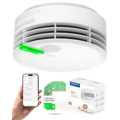 Afbeelding van Hekatron 31 5000049 03 01 Genius Plus X Edition 2021 Rookmelder met draadloze module 1 stuk Amazon Exclusice meertalig,wit