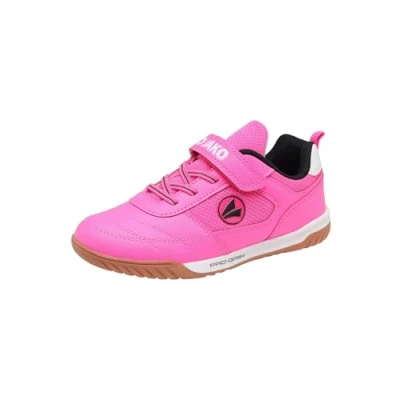 Afbeelding van JAKO SH Winger Unisex Zaalvoetbalschoenen voor kinderen, Maat: 36, Neon pink/jet black Imitatieleer/ textiel
