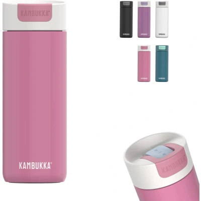 Afbeelding van Kambukka Olympus Thermosbeker 500 ml Koffiebeker To Go makkelijk reinigen lekvrije RVS Theebeker Travel Mug Macaron Pink