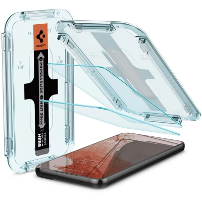 Afbeelding van Spigen Glass Samsung Galaxy S22 Met Montage Frame EZ FIT 2 Pack AGL04151