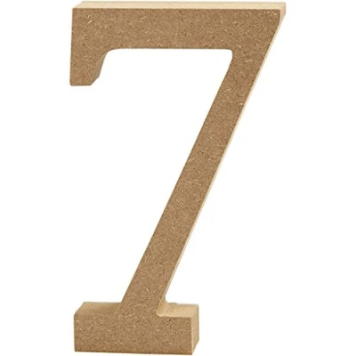 Afbeelding van Creotime houten cijfer 7 13 cm