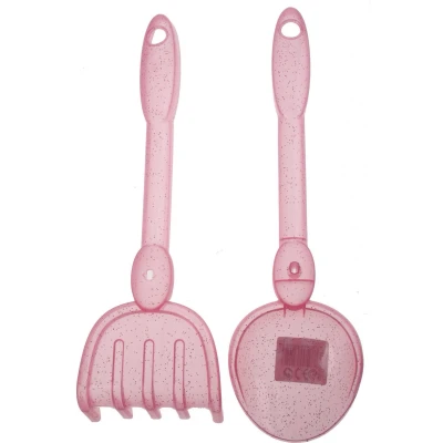 Afbeelding van écoiffier Schep En Hark Glitter Beach 30 Cm Groen 2 delig