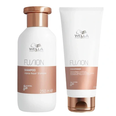 Afbeelding van Wella Fusion Intense Repair Shampoo 250ml + Conditioner 200ml bundel/set/pakket Haibu by Kapperskorting.com