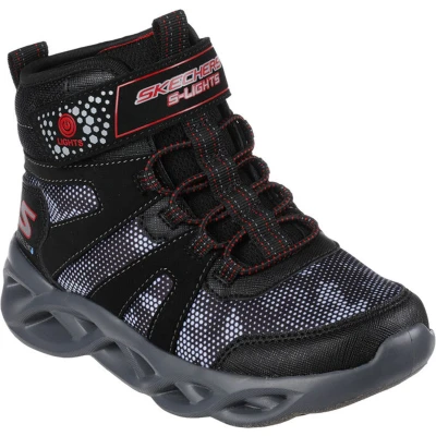 Afbeelding van Skechers S Lights Twisted Brights ZERRIX jongenslaarzen LED 400145L zwart rood