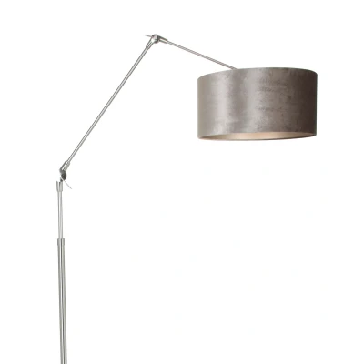 Afbeelding van Steinhauer Prestige Chic vloerlamp staal met zilver lampenkap