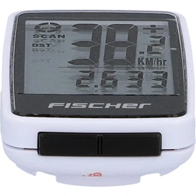 Afbeelding van FISCHER Funk Slim fietscomputer, multifunctionele draadloos, 24 functies, wit