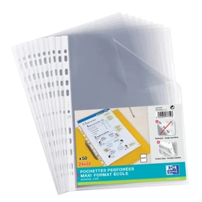 Afbeelding van Elba brochurehoezen transparant voor documenten, groot formaat 24 x 32 polypropyleen 50 stuks