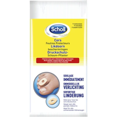 Afbeelding van Scholl Likdoorn Beschermringen 9 stuks