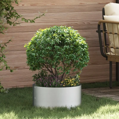 Afbeelding van vidaXL Gegalvaniseerde Plantenbak Set Gegalvaniseerd Staal 40 cm diameter
