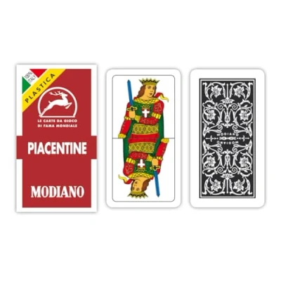 Afbeelding van MODIANO Piacentine 81/10 100% plastic regionale speelkaarten