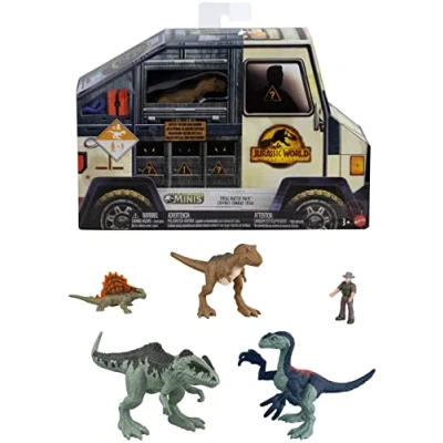 Afbeelding van Jurassic World Minis speelset 5 delige set Actiefiguren 3 cm groot