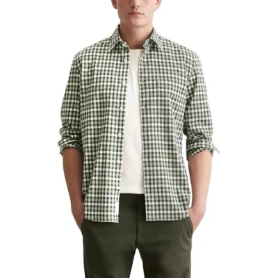 Afbeelding van Marc O&#039;Polo Overhemd Multi luscious moss, Heren, Maat: Large, moss