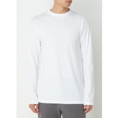 Afbeelding van Alan Red T Shirt Virginia Wit Longsleeve 2 pack maat L Heren Basic met Regular fit Pasvorm Katoen