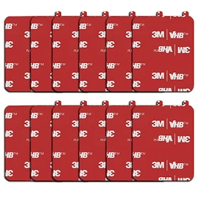 Afbeelding van D.SKING 12 stuks zelfklevende lijmvervanging, dubbelzijdige pads voor dashboard/voorruit, zuignap, telefoonhouder, auto DVR, GPS navigatie (rood)