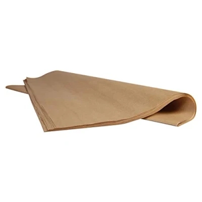 Afbeelding van Clairefontaine Ref 895771C Kraftpapier (25 vellen) 70 x 100cm formaat natuurlijk bruin, gladde zijde en geribbelde zijde, 60gsm papier, zuurvrij, pH neutraal