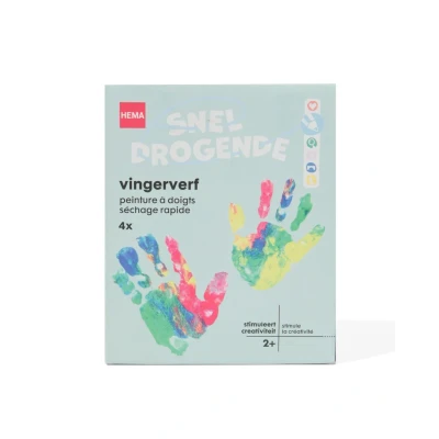 Afbeelding van HEMA Vingerverf 4 Stuks
