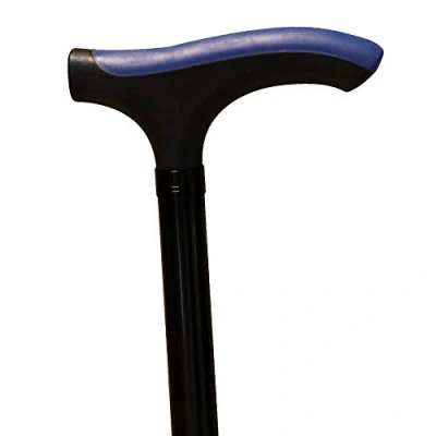 Afbeelding van T handvat wandelstok Advance aluminium Opvouwbare en uitschuifbare stok Blauw