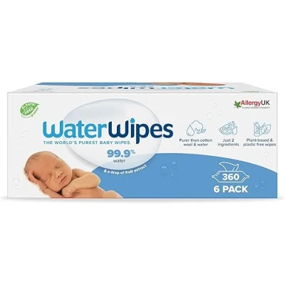 Afbeelding van WaterWipes Billendoekjes Bio 6 x 60 stuks 360 doekjes