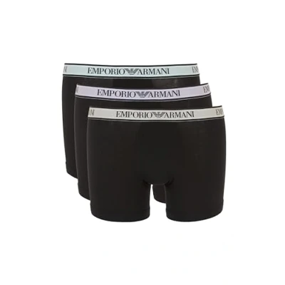Afbeelding van Emporio Armani Heren 3 Pack Boxer (Pack van 3), Zwart/Zwart/Zwart, L