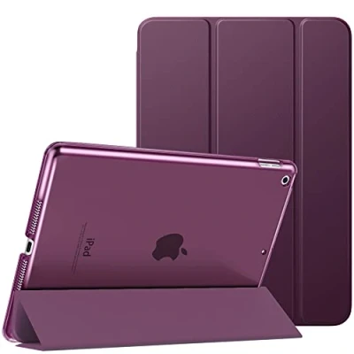 Afbeelding van MoKo Case for iPad 10.2 9th Generation 2021/ 8th 2020/ 7th 2019, Slim Stand Hard Back Shell Smart Cover inch, Auto Wake/Sleep, Deep Purple